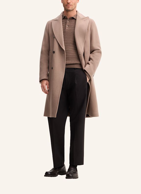 windsor. Polo-Longsleeve BRAUN
