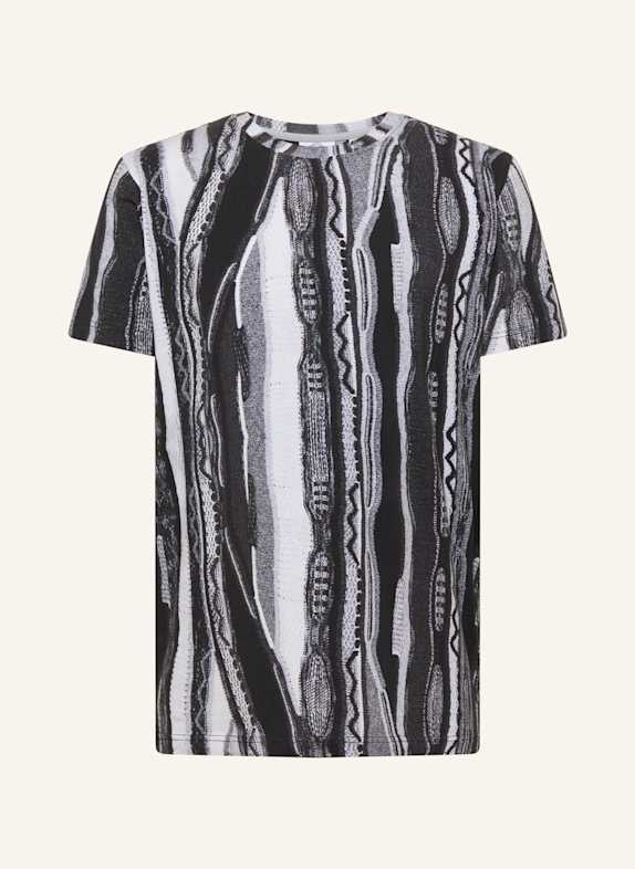 CARLO COLUCCI Alloverprint T-Shirt DI POLI GRAU