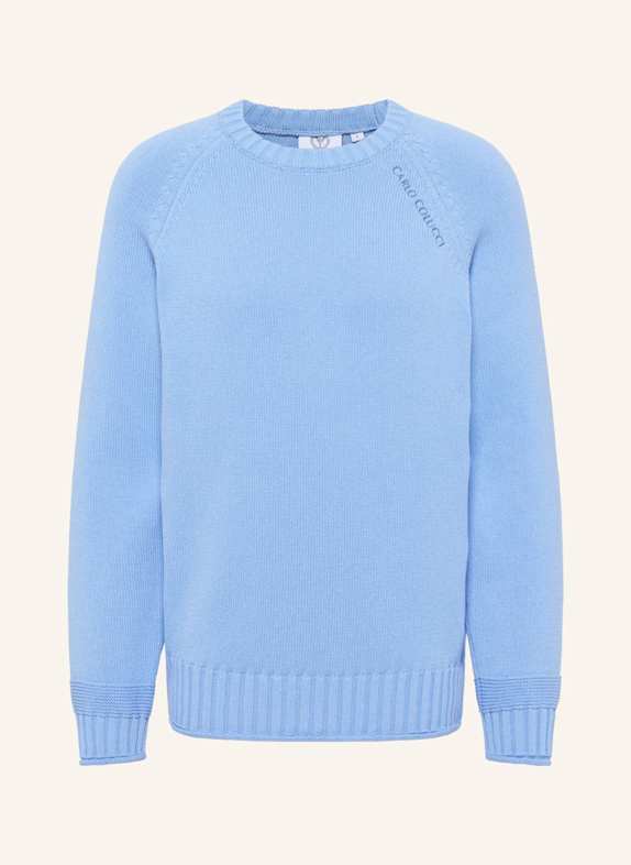 CARLO COLUCCI Feinstrickpullover - Carat DIVINA HELLBLAU