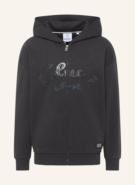 CARLO COLUCCI Oversize Sweatjacke - La Famiglia DRASIGH SCHWARZ