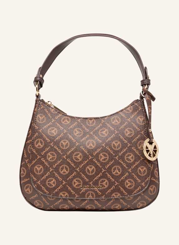 CARLO COLUCCI Hobotasche mit Logoprint DEL ROSSO BRAUN