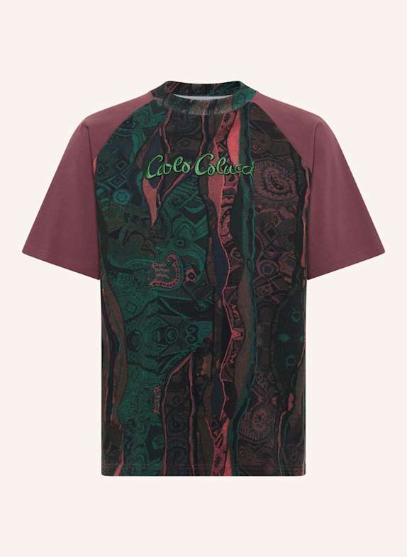 CARLO COLUCCI T-Shirt - Retro Vibes ESCHFALLER DUNKELROT/ ROT