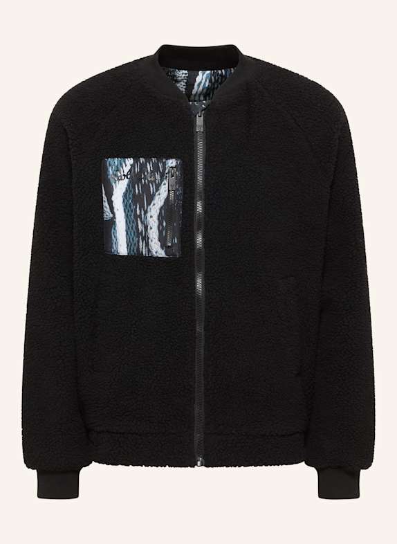 CARLO COLUCCI Wende Bomber Teddy Jacke - Zoom in ESPOSITELLO SCHWARZ