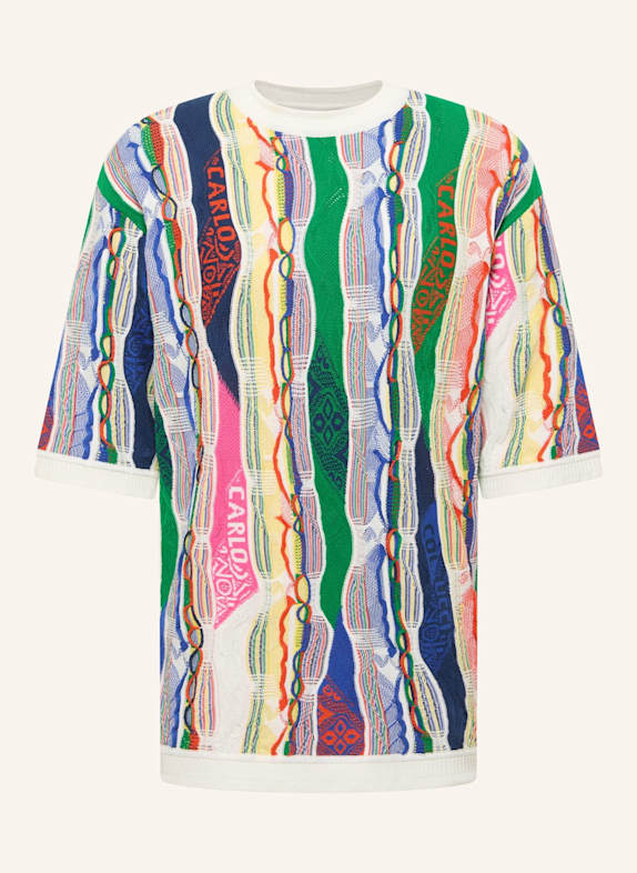 CARLO COLUCCI 3D Strick T-Shirt FAVETTA WEISS