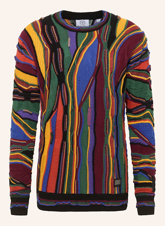 CARLO COLUCCI Strickpullover FAZIO SCHWARZ/ ROT