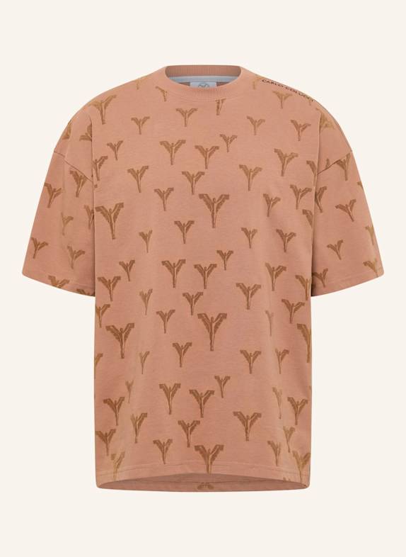 CARLO COLUCCI Logo T-Shirt - CLEAN CAPSULE FASAN BRAUN