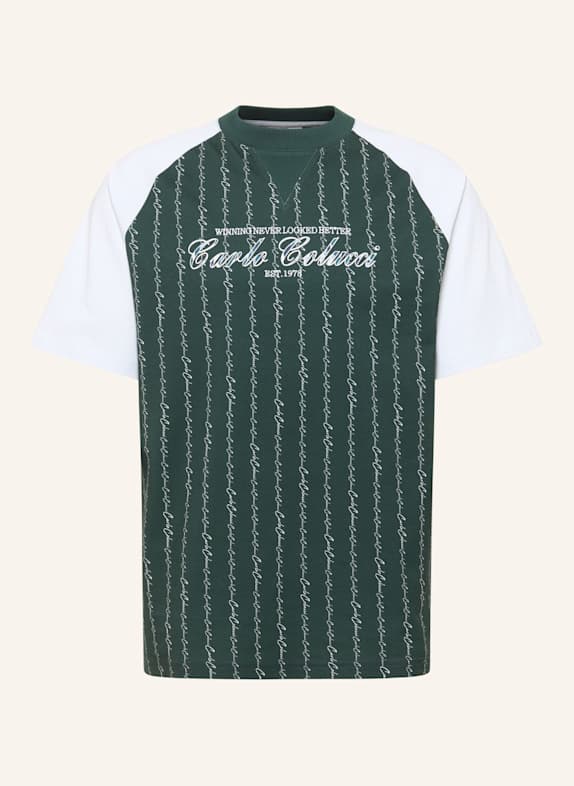 CARLO COLUCCI T-Shirt - MATCH POINT FARA GRÜN/ WEISS