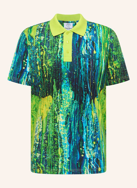 CARLO COLUCCI Poloshirt - AI DRIP KNIT FASCELLA DUNKELBLAU/ GRAU