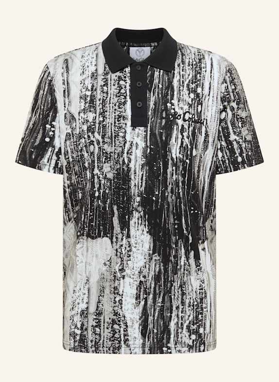 CARLO COLUCCI Poloshirt - AI DRIP KNIT FASCELLA SCHWARZ