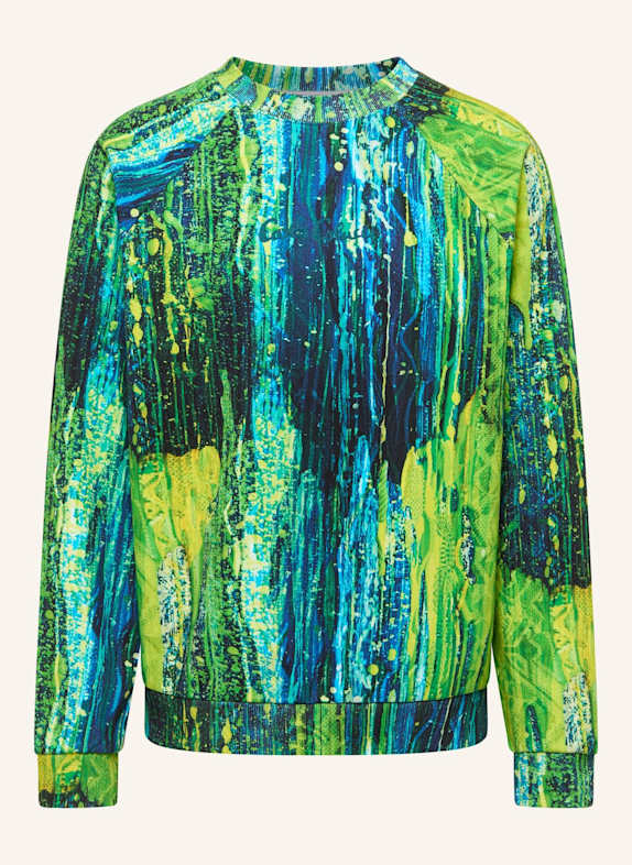 CARLO COLUCCI Sweatshirt - AI DRIP KNIT FAUSTER DUNKELBLAU/ GRAU