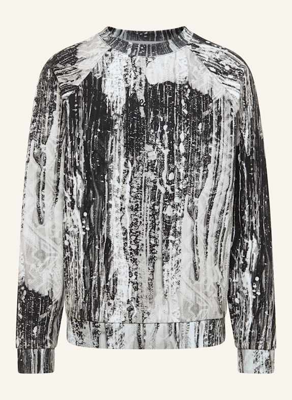 CARLO COLUCCI Sweatshirt - AI DRIP KNIT FAUSTER SCHWARZ