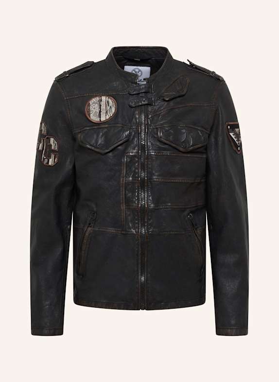CARLO COLUCCI Herren Lederjacke Norton FIACCADORI DUNKELBRAUN