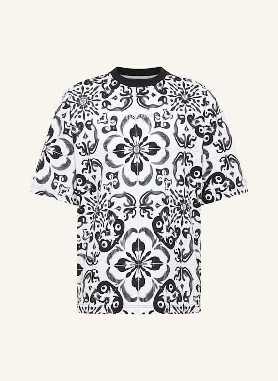 CARLO COLUCCI Oversize T-Shirt - Mosaic Legacy FEDI SCHWARZ