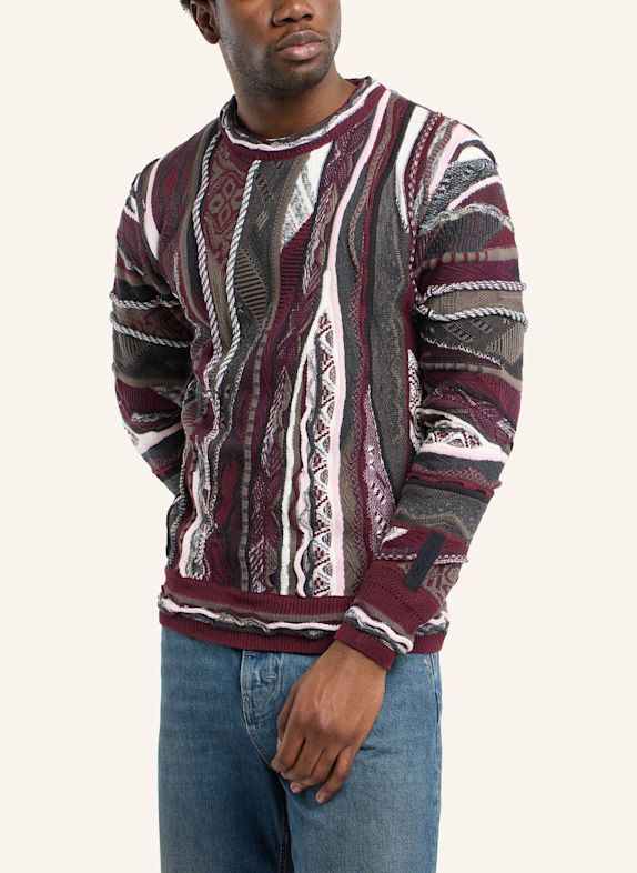CARLO COLUCCI Strickpullover FEUDO DUNKELROT / ROT
