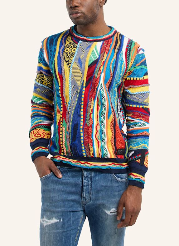 CARLO COLUCCI Strickpullover FEUDO DUNKELBLAU