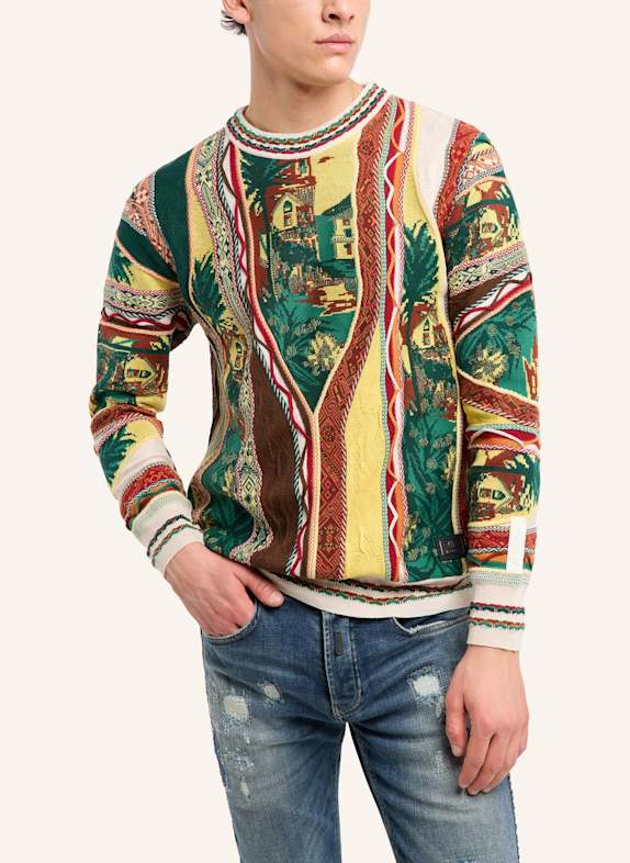 CARLO COLUCCI Strickpullover - Carlo´s Cuba Libre FAZZIOLI BLAU/ GRÜN/ ROT/ GELB