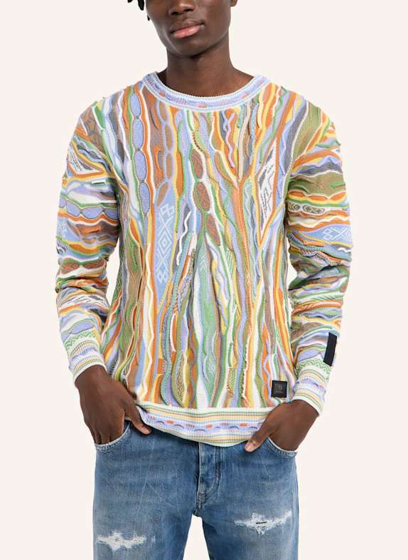 CARLO COLUCCI Jacquard Strickpullover FANTI WEISS
