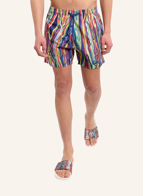 CARLO COLUCCI CARLO COLUCCI Swimshort - Signature Knit Print FEDERICI BLAU/ GRÜN/ ROT/ GELB