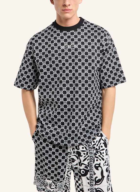 CARLO COLUCCI T-Shirt - Mosaic Legacy FEDERSPIEL SCHWARZ