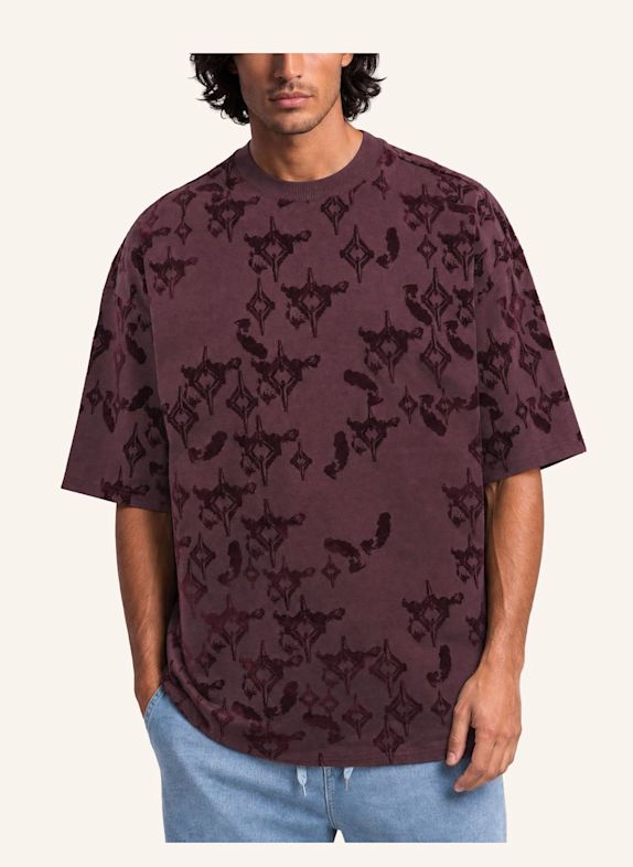 CARLO COLUCCI Allover Print T-Shirt - Soft Impact FIOROT ROT