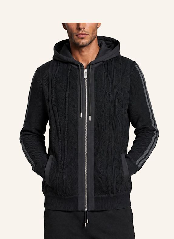 CARLO COLUCCI Hybrid Strickjacke - Carat 3.0 FIERI SCHWARZ