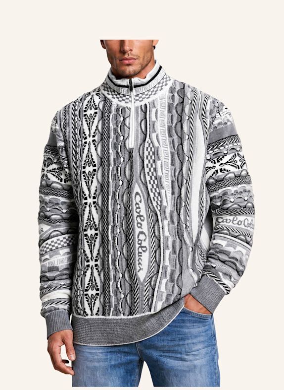 CARLO COLUCCI Stricktroyer - 3D Knit FRIGATO SCHWARZ / GRAU