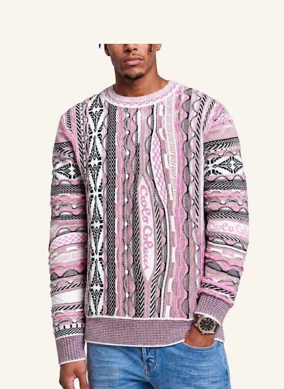 CARLO COLUCCI Strickpullover - 3D Knit FUSCALDO ROSA