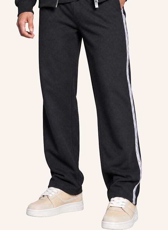 CARLO COLUCCI Sweathose - Stripe Club FRAGALE SCHWARZ
