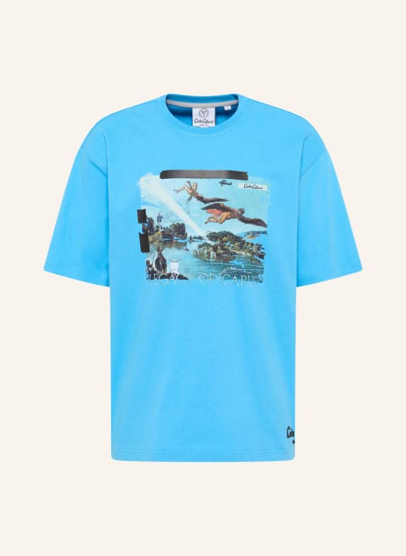 CARLO COLUCCI Oversize T-Shirt "Vermächtnis des Ikarus" DELLEG BLAU