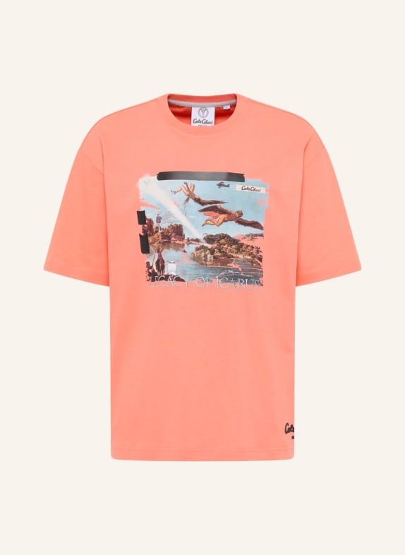 CARLO COLUCCI Oversize T-Shirt "Vermächtnis des Ikarus" DELLEG ORANGE