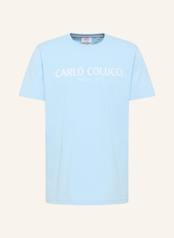 CARLO COLUCCI T-Shirt mit Logoprint DI COMUN BLAU