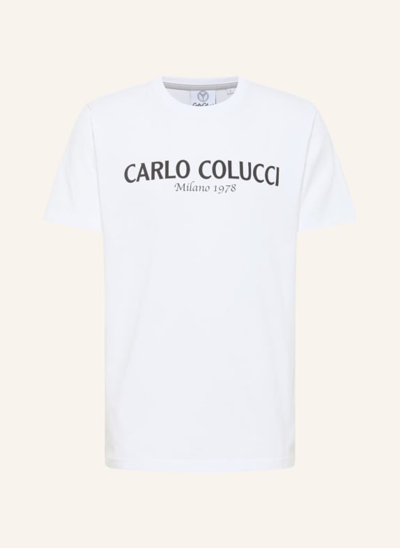 CARLO COLUCCI T-Shirt mit Logoprint DI COMUN WEISS
