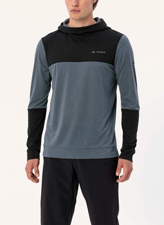 VAUDE Pullover M QIMSA HOODY SCHWARZ / GRAU