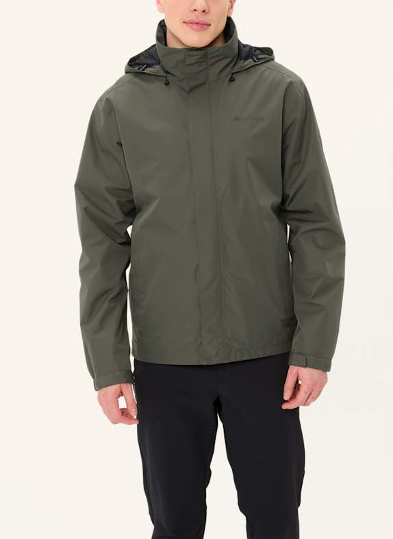 VAUDE Regenjacke ESCAPE LIGHT SCHWARZ/ KHAKI