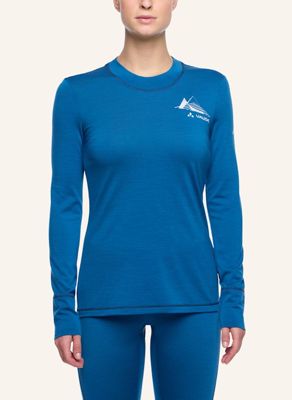 VAUDE Funktionsshirt W MONVISO WOOL LS T-SHIRT BLAU