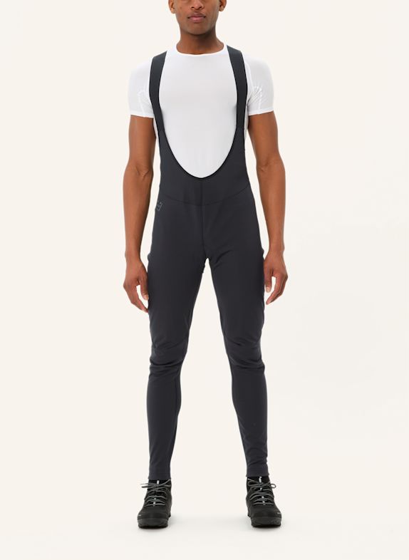 VAUDE Radhose mit Trägern und gepolstertem Einsatz M POSTA WARM BIB TIGHTS SCHWARZ