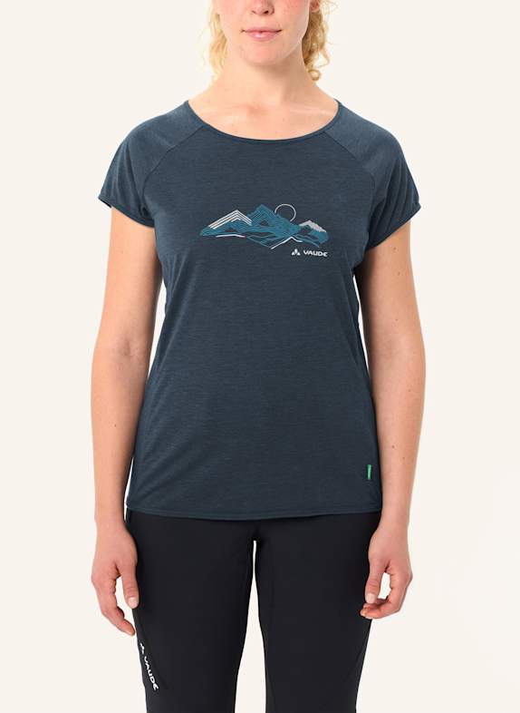 VAUDE T-Shirt TEKOA II BLAU / WEISS