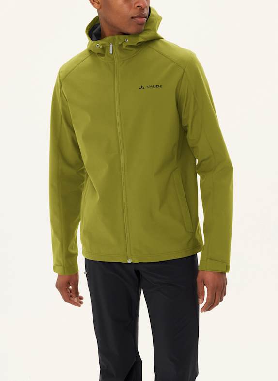 VAUDE Softshell-Jacke M OSSOLA HOODY JACKET GRÜN