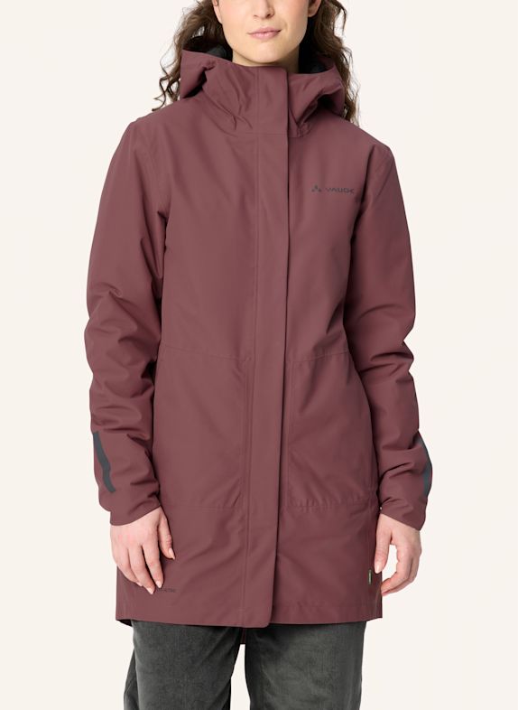 VAUDE Radjacke W CYCLIST PADDED PARKA II DUNKELROT / ALTROSA