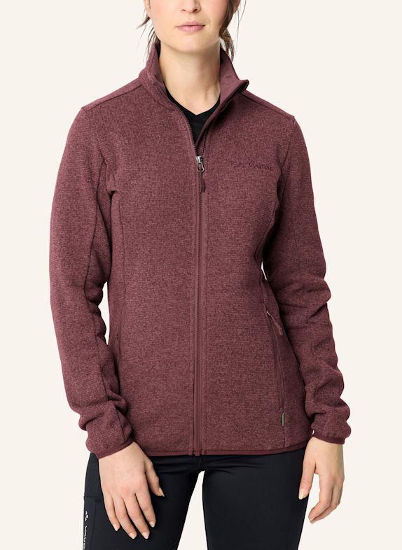 VAUDE Strick-Fleecejacke RIENZA DUNKELROT / ALTROSA