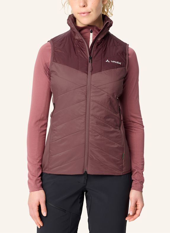 VAUDE Hybrid-Steppweste SESVENNA DUNKELROT / ALTROSA
