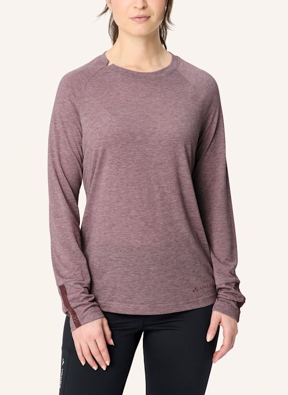 VAUDE Langarmshirt SKOMER III DUNKELROT / ALTROSA