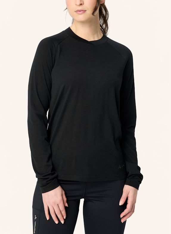 VAUDE Funktionsshirt W ESSENTIAL WOOL SHIRT SCHWARZ