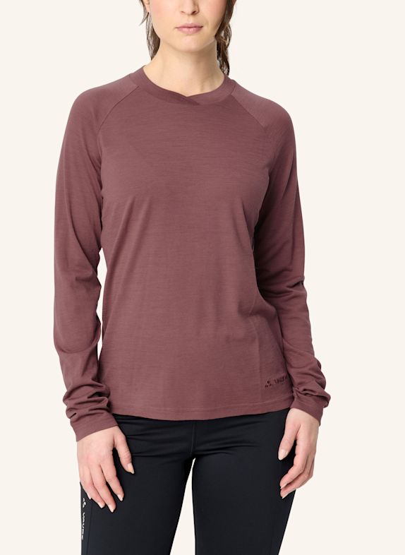 VAUDE Funktionsshirt W ESSENTIAL WOOL SHIRT DUNKELROT / ALTROSA