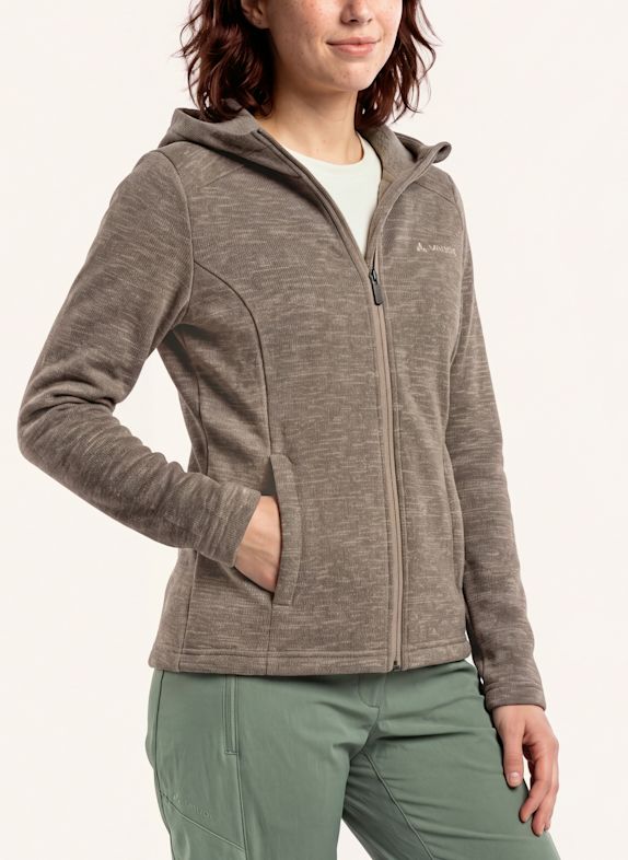 VAUDE Fleecejacke W TIKOMA HOODY JACKET II BEIGE
