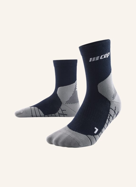 cep Trekking-Socken LIGHT MERINO MID CUT Mit Kompression BLAU