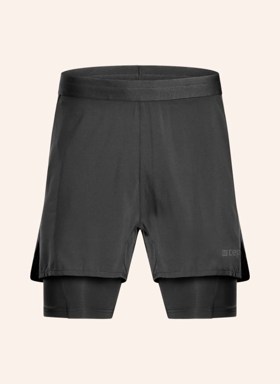 cep 2-in-1 Laufshorts THE RUN mit Kompression SCHWARZ