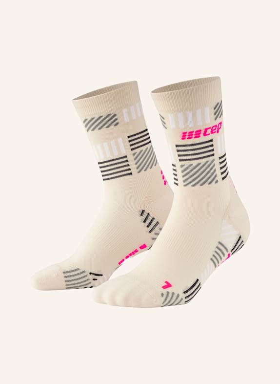 cep Laufsocken MID CUT THE RUN LIMITED 2024.2 mit Kompression PINK/ BEIGE