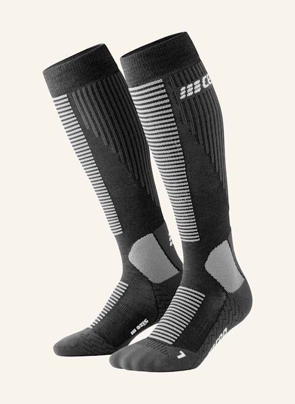 cep Skisocken KNEE HIGH TOURING SKIING mit Kompression SCHWARZ