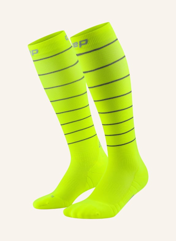 cep CEP CEP pro run reflective socks, tall, 2.0, men NEONGELB